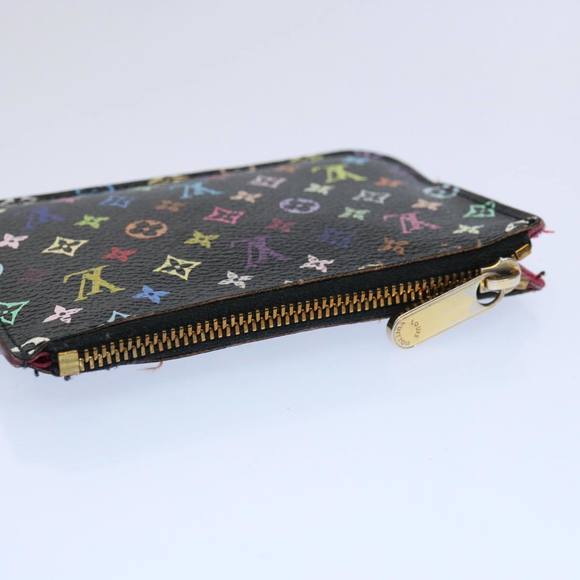 LOUIS VUITTON Multicolor Pochette Cles NM Coin Purse Black M60279 LV Auth 62586 - Picture 5 of 16